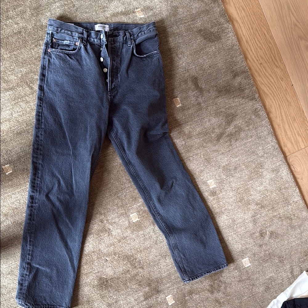 Agolde washed black jeans